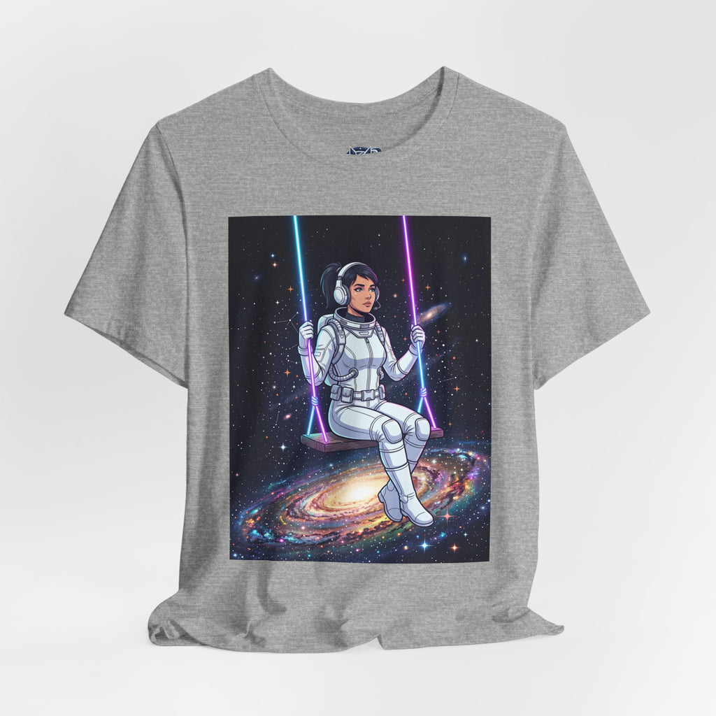 Astronaut on Galaxy Swing T‑Shirt