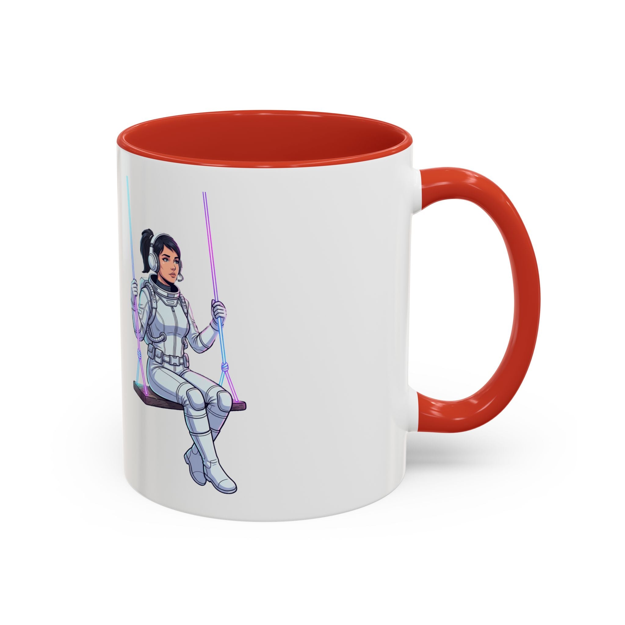 "Galactic Soulmates: Matching Astronaut Couple Mug Set"