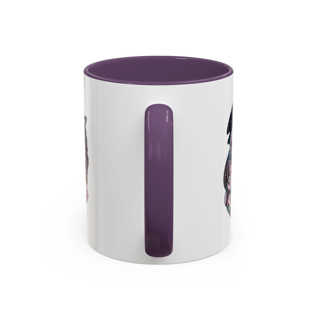 Astronaut Girl Accent Coffee Mug — Pink Space Pilot Ceramic Mug (11/15oz)