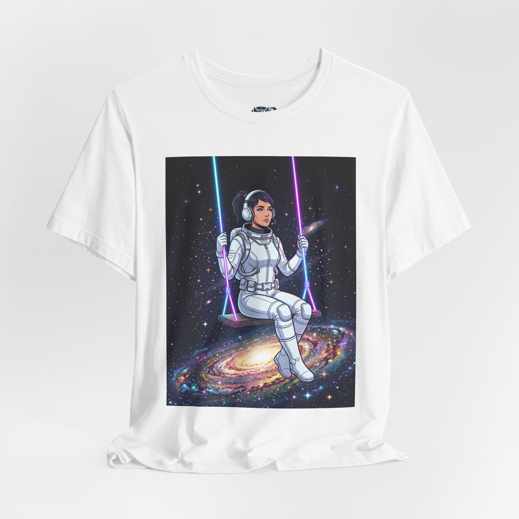 Astronaut on Galaxy Swing T‑Shirt