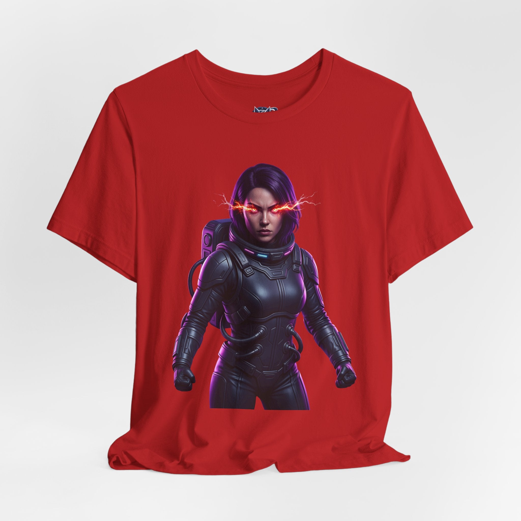 "Hyper-Nova: Red Flare Cyber-Empress Gaming Tee"
