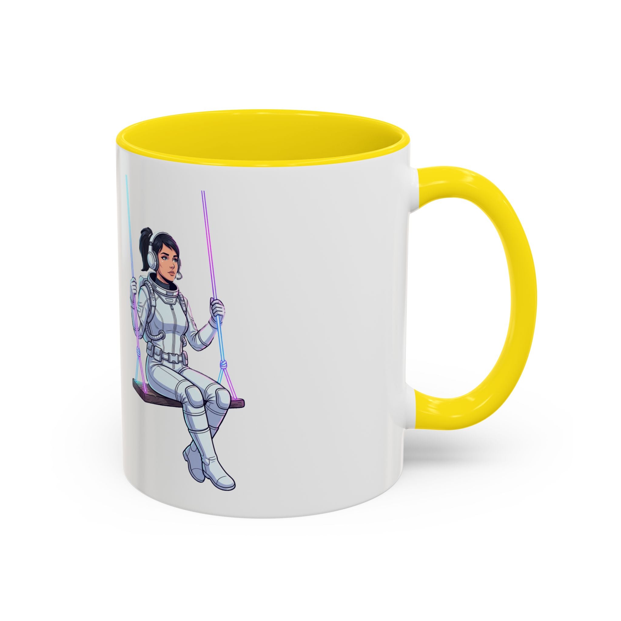 "Galactic Soulmates: Matching Astronaut Couple Mug Set"