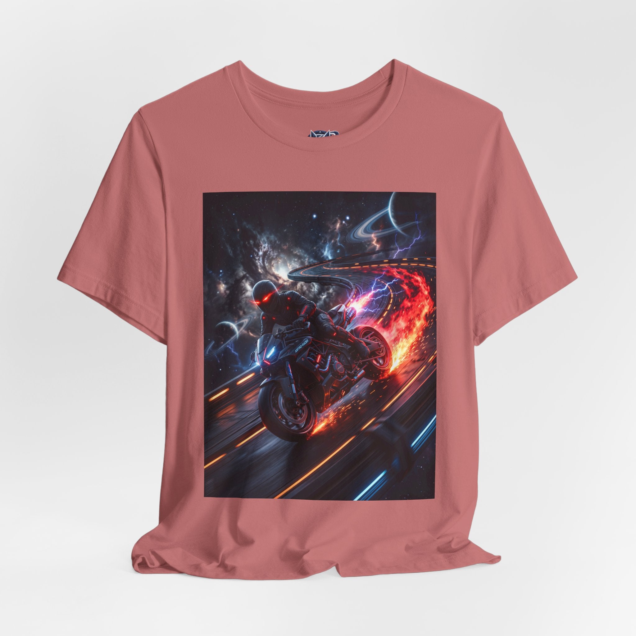 "Nitro-Void: Galactic Cyber-Rider Racing Tee"