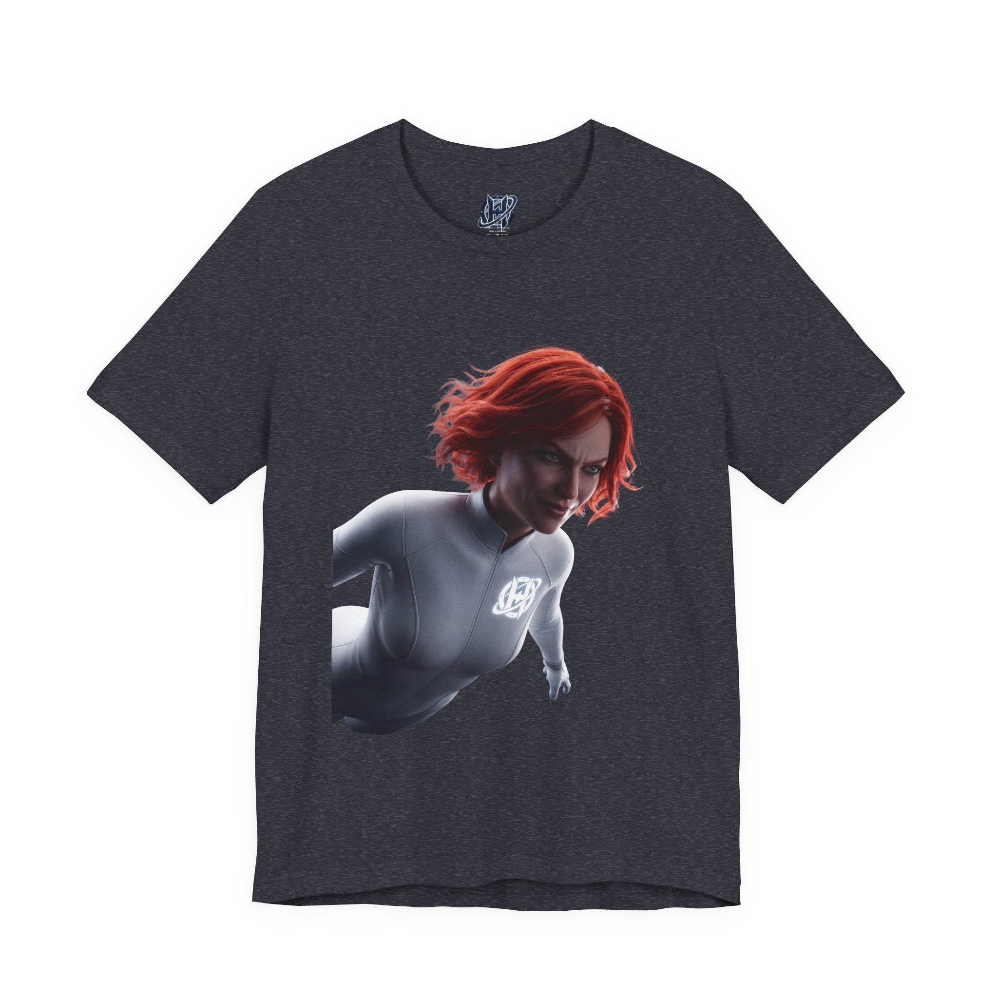 Superhero Flight T-Shirt — Red-Haired Flying Hero Graphic Tee