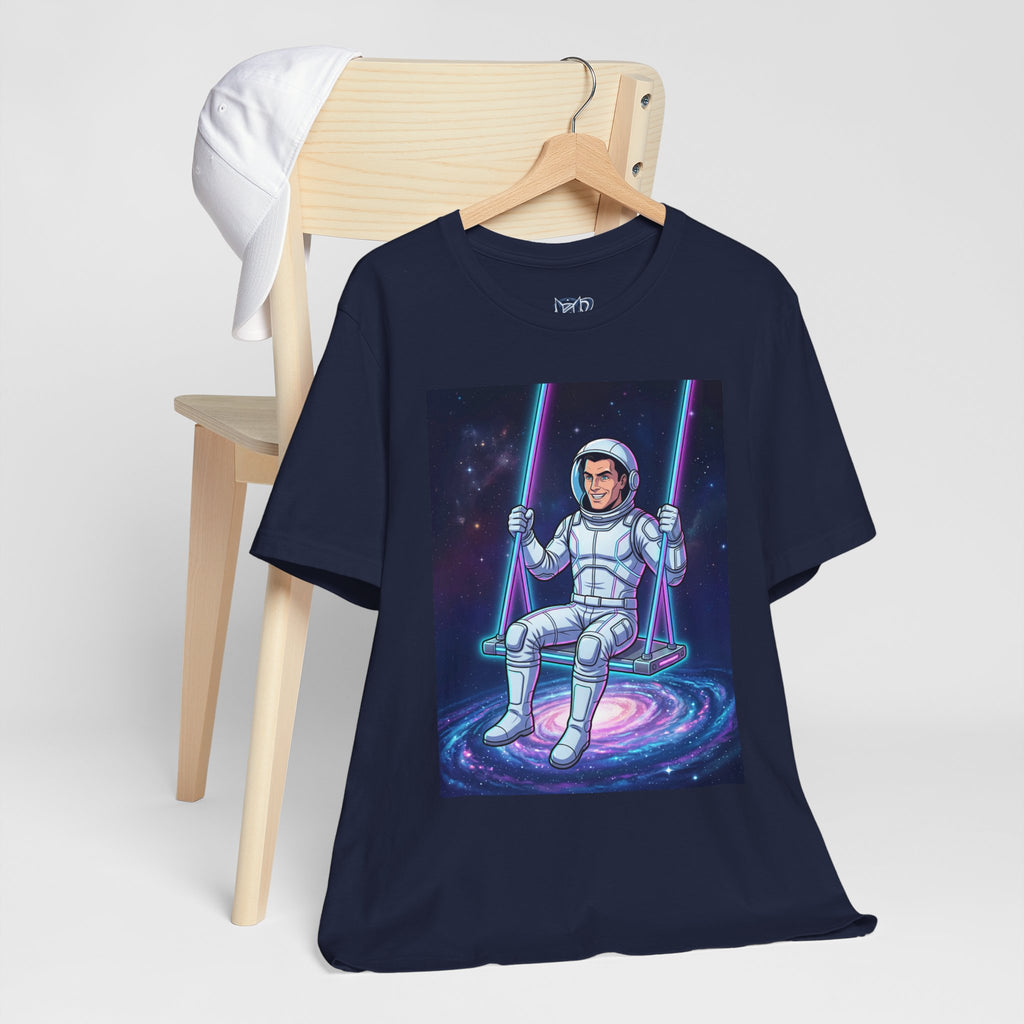 Astronaut Swing Tee – Retro Space Swinging Graphic T-Shirt