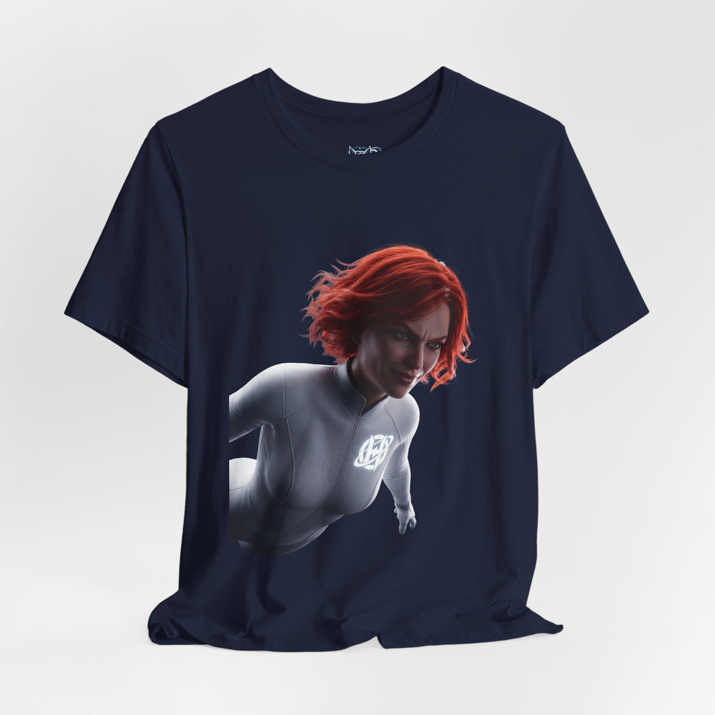 Superhero Flight T-Shirt — Red-Haired Flying Hero Graphic Tee