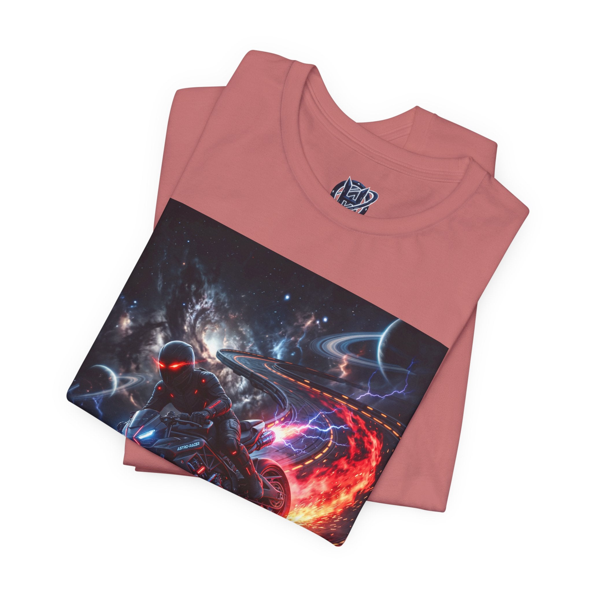 "Nitro-Void: Galactic Cyber-Rider Racing Tee"