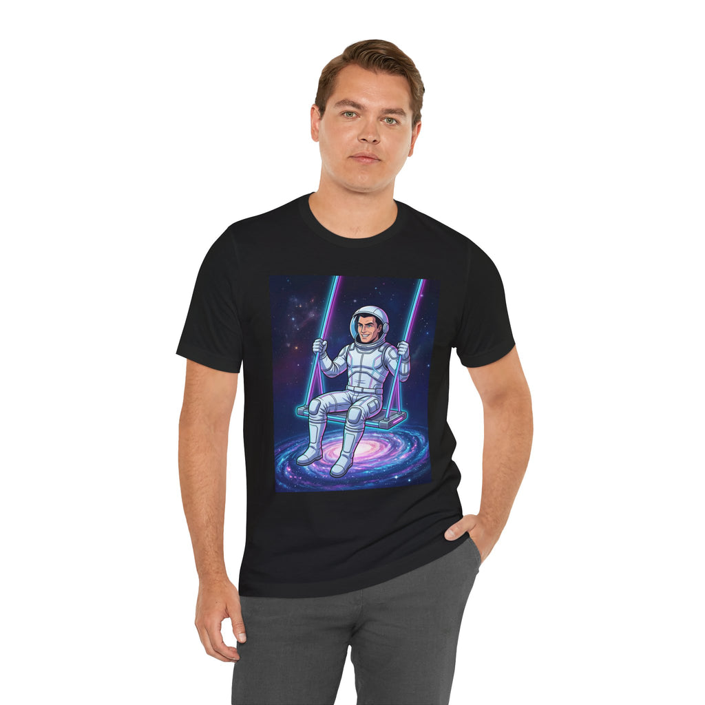 Astronaut Swing Tee – Retro Space Swinging Graphic T-Shirt