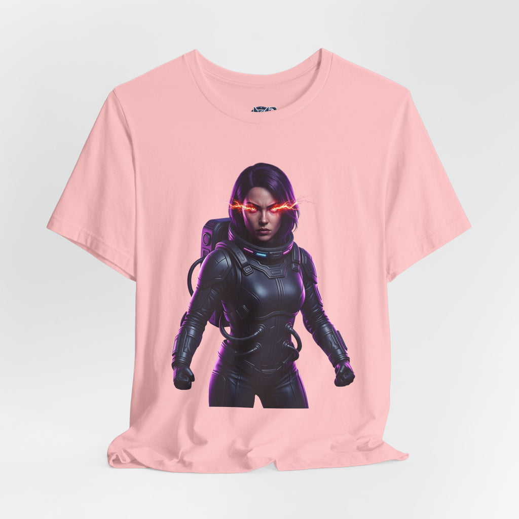 "Hyper-Nova: Red Flare Cyber-Empress Gaming Tee"