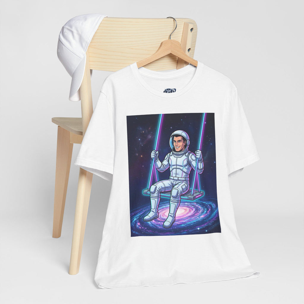 Astronaut Swing Tee – Retro Space Swinging Graphic T-Shirt