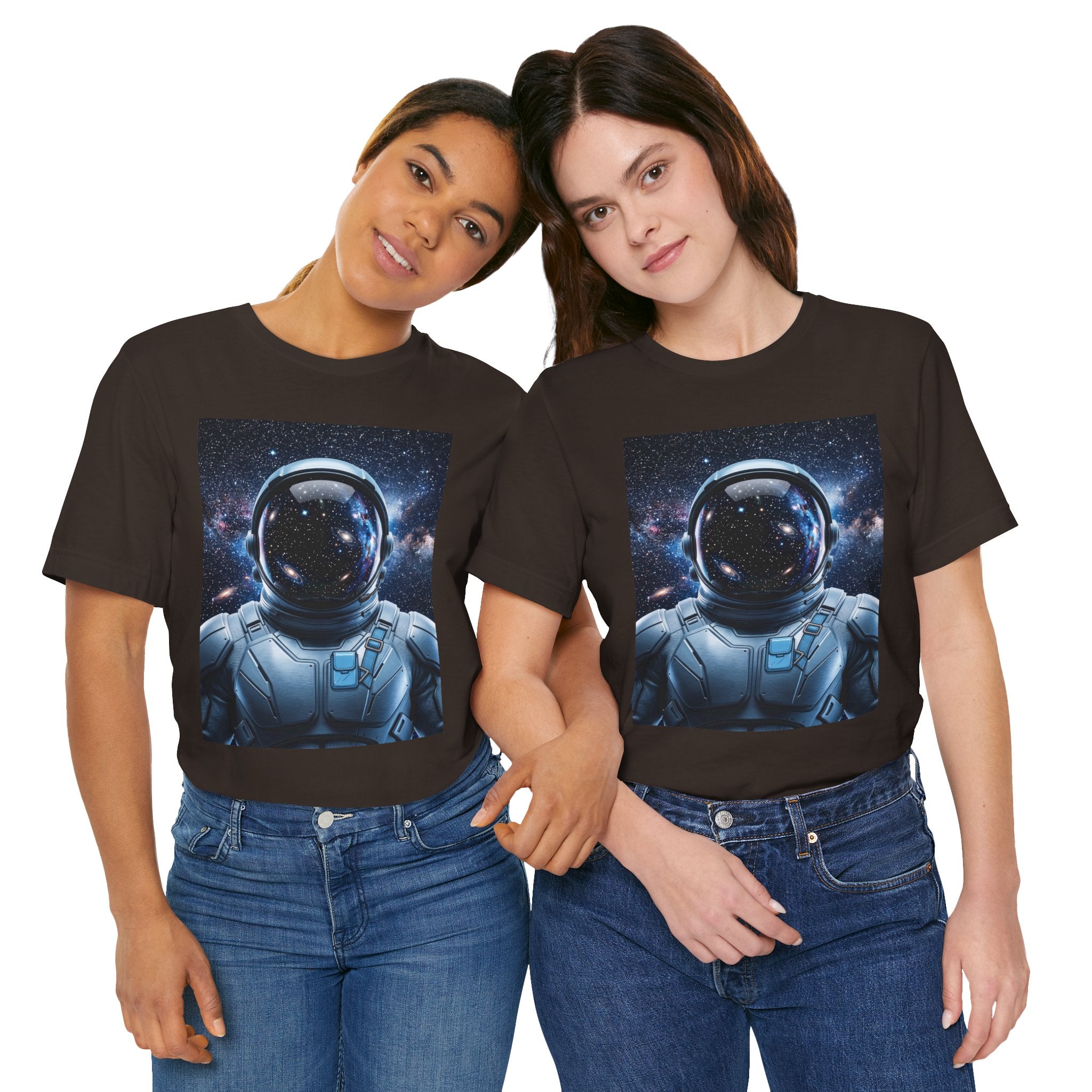 Astronaut Graphic Tee — Space Helmet Galaxy T-Shirt
