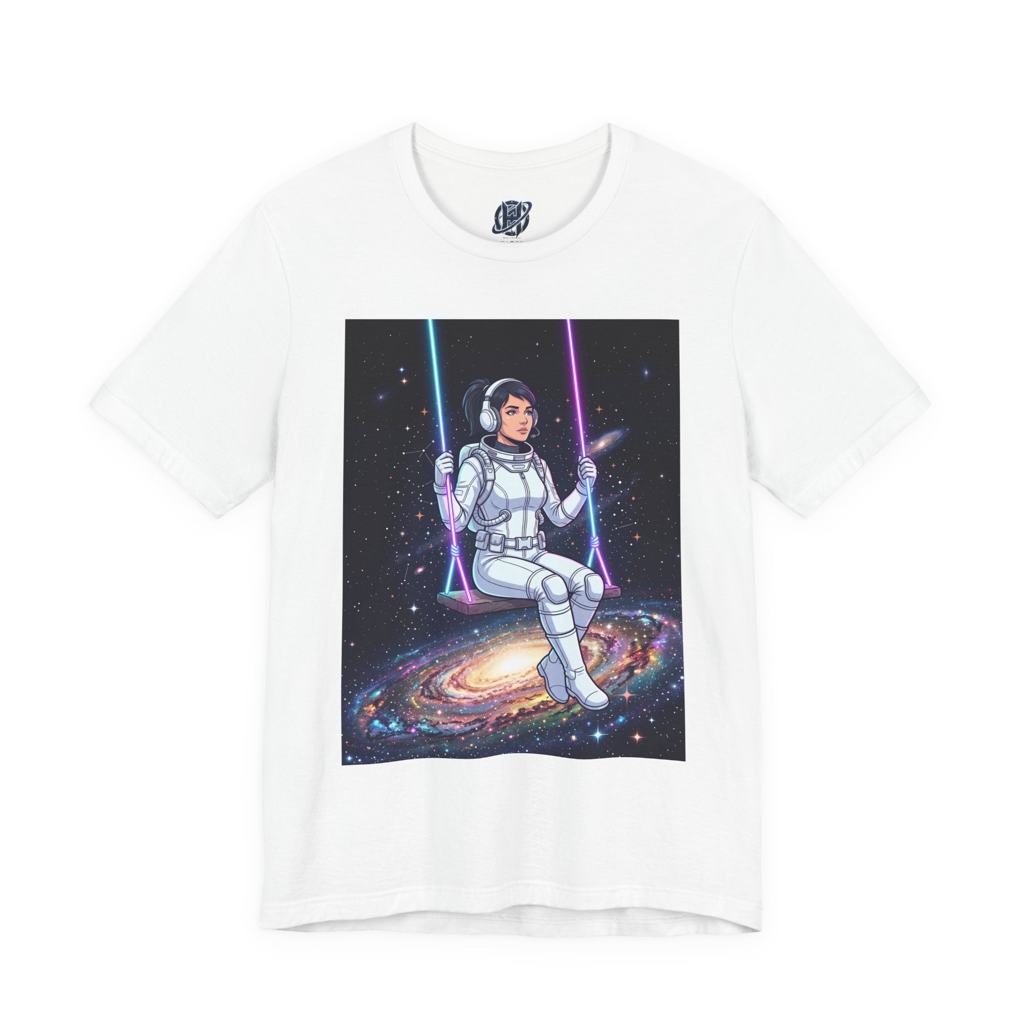Astronaut on Galaxy Swing T‑Shirt