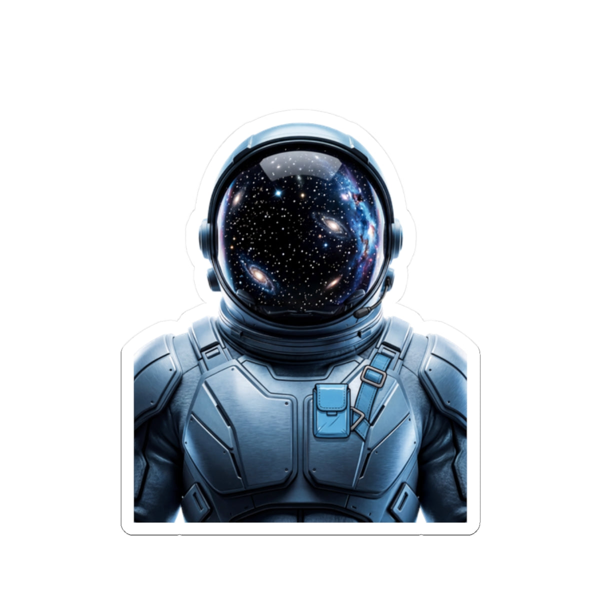 Astronaut Helmet Sticker — Cosmic Space Kiss-Cut Decal for Laptops & Gear