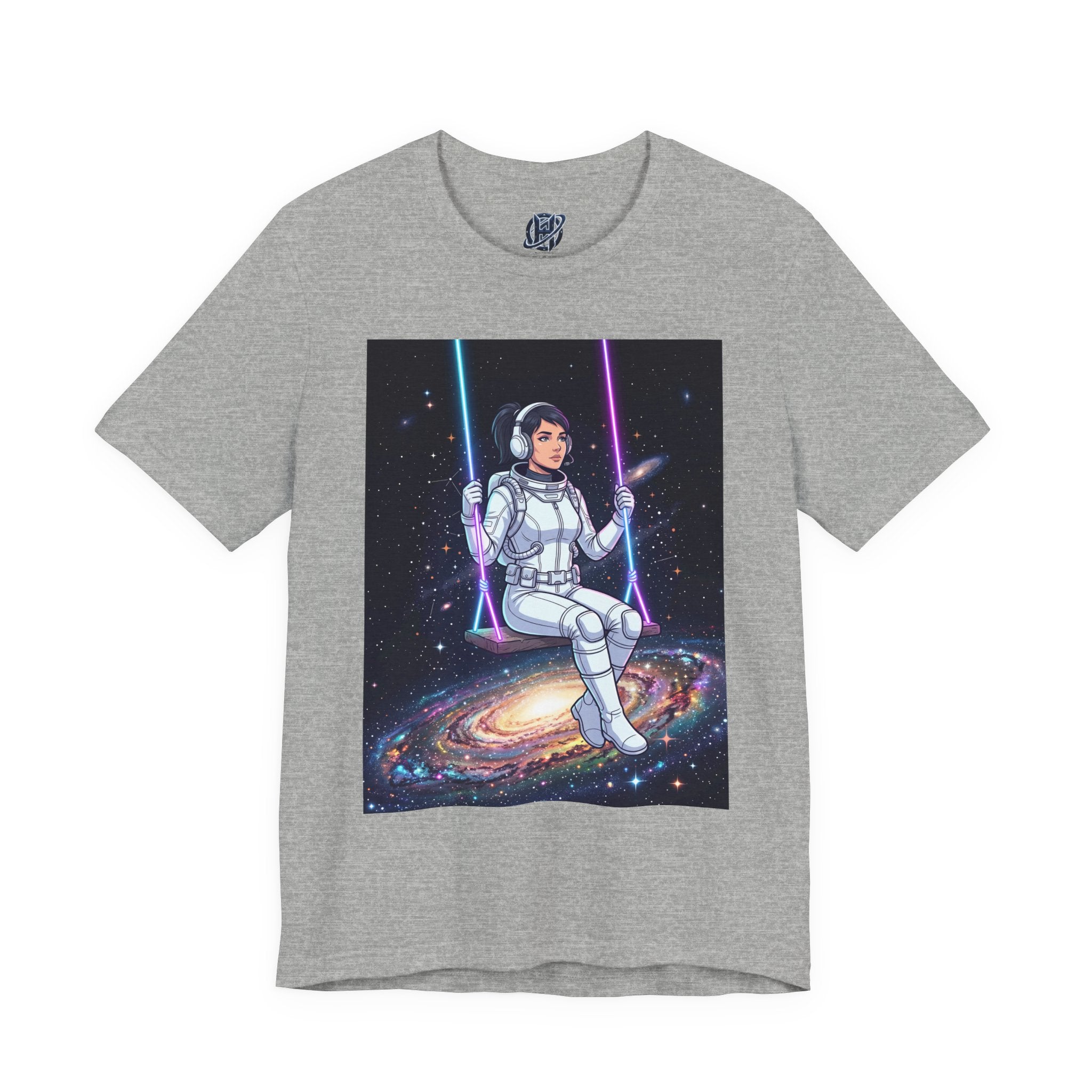 Astronaut on Galaxy Swing T‑Shirt