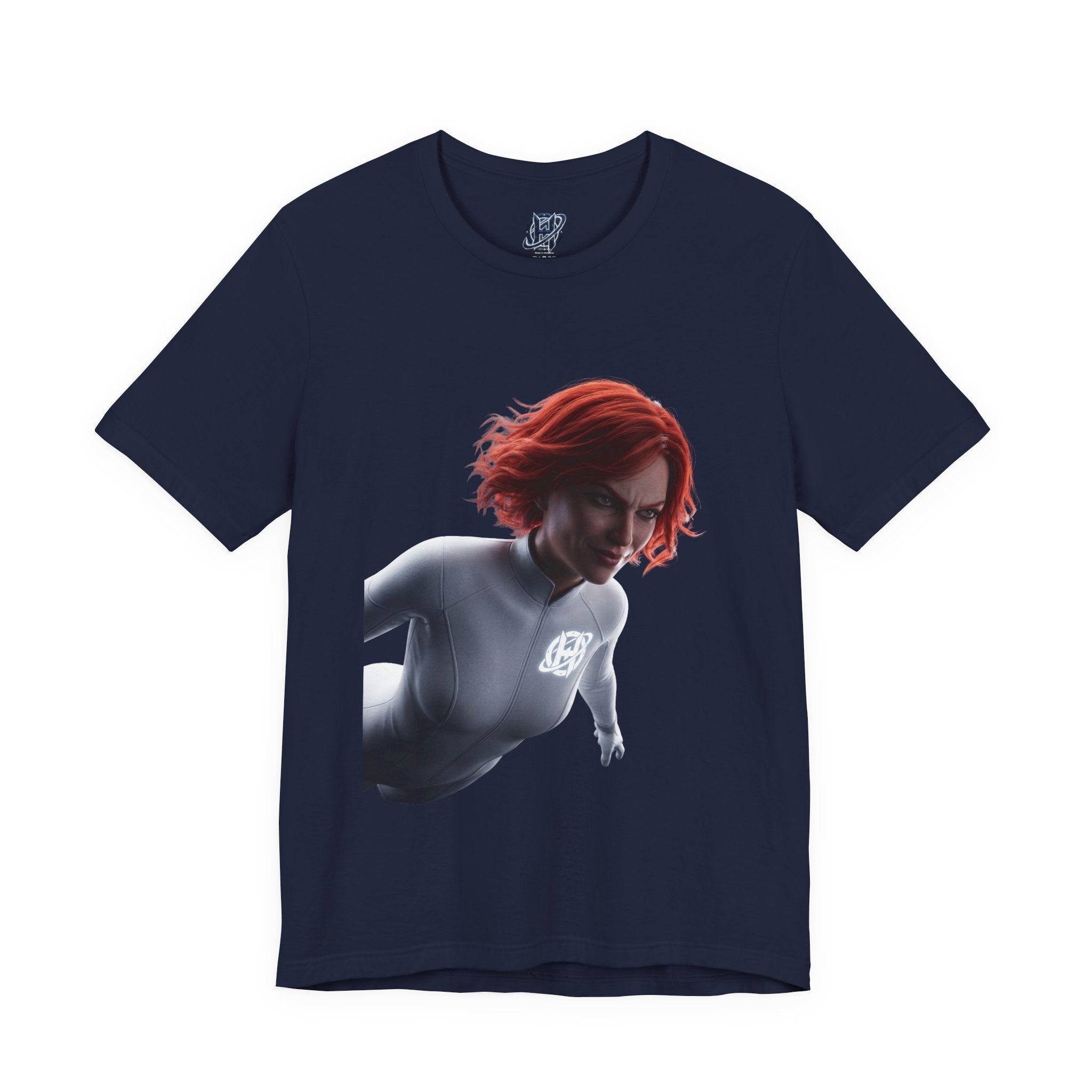 Superhero Flight T-Shirt — Red-Haired Flying Hero Graphic Tee