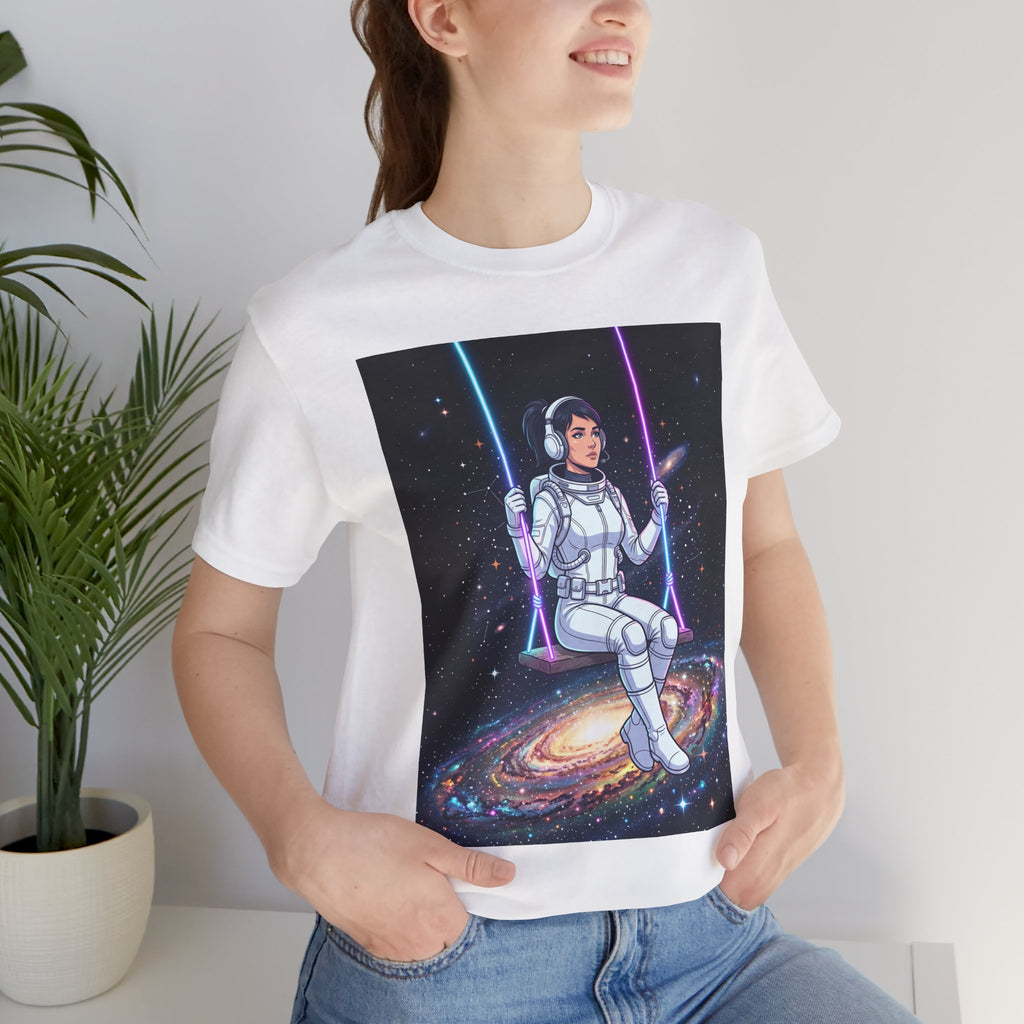 Astronaut on Galaxy Swing T‑Shirt