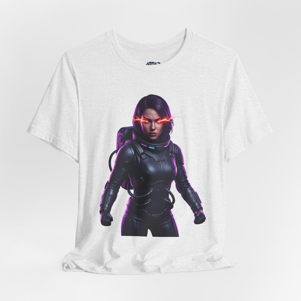 "Hyper-Nova: Red Flare Cyber-Empress Gaming Tee"