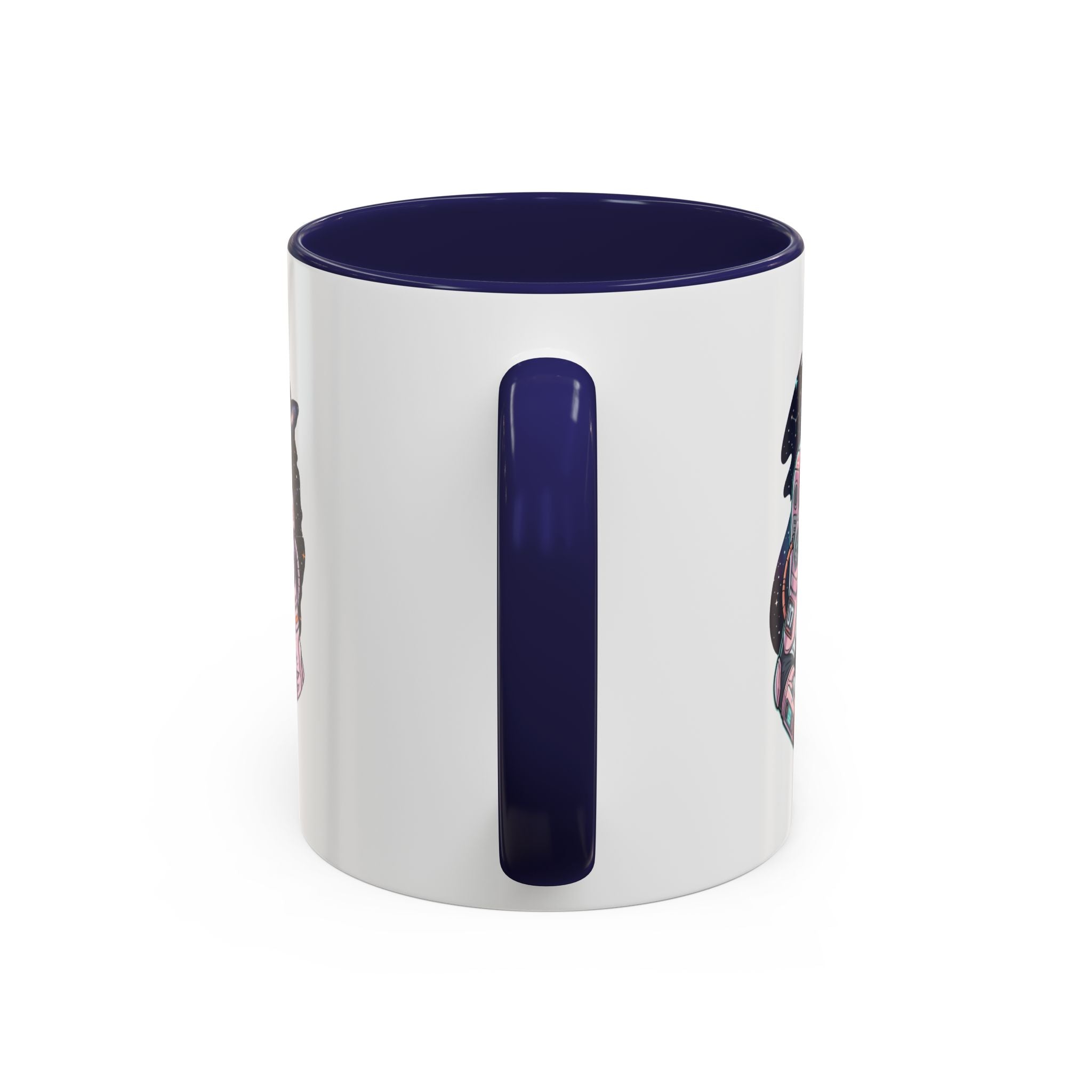 Astronaut Girl Accent Coffee Mug — Pink Space Pilot Ceramic Mug (11/15oz)