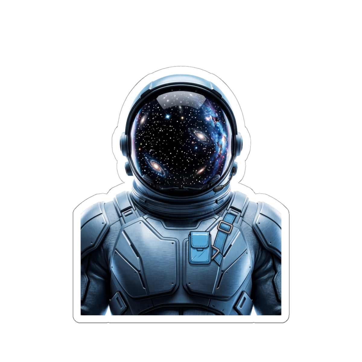Astronaut Helmet Sticker — Cosmic Space Kiss-Cut Decal for Laptops & Gear