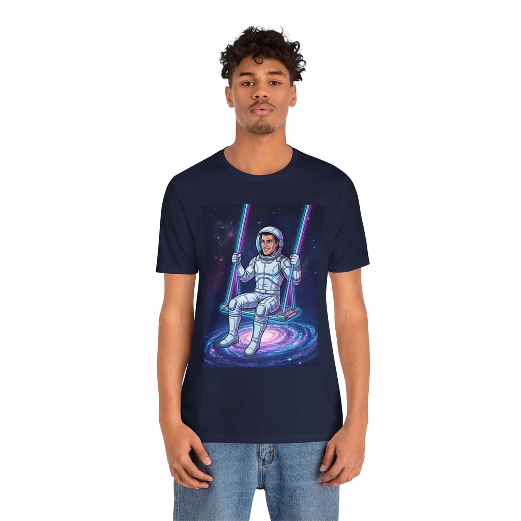 Astronaut Swing Tee – Retro Space Swinging Graphic T-Shirt