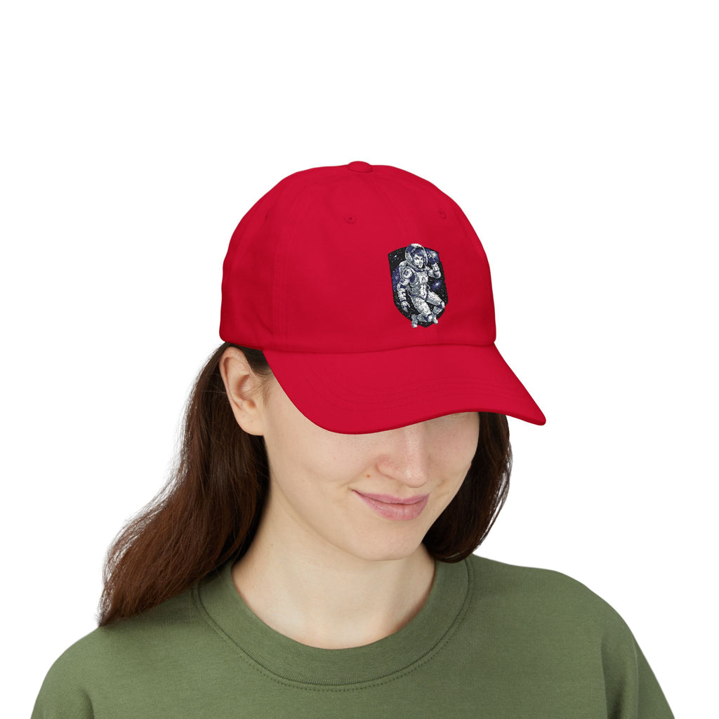 "Celestial Empress: Premium Female Astronaut Embroidered Cap"
