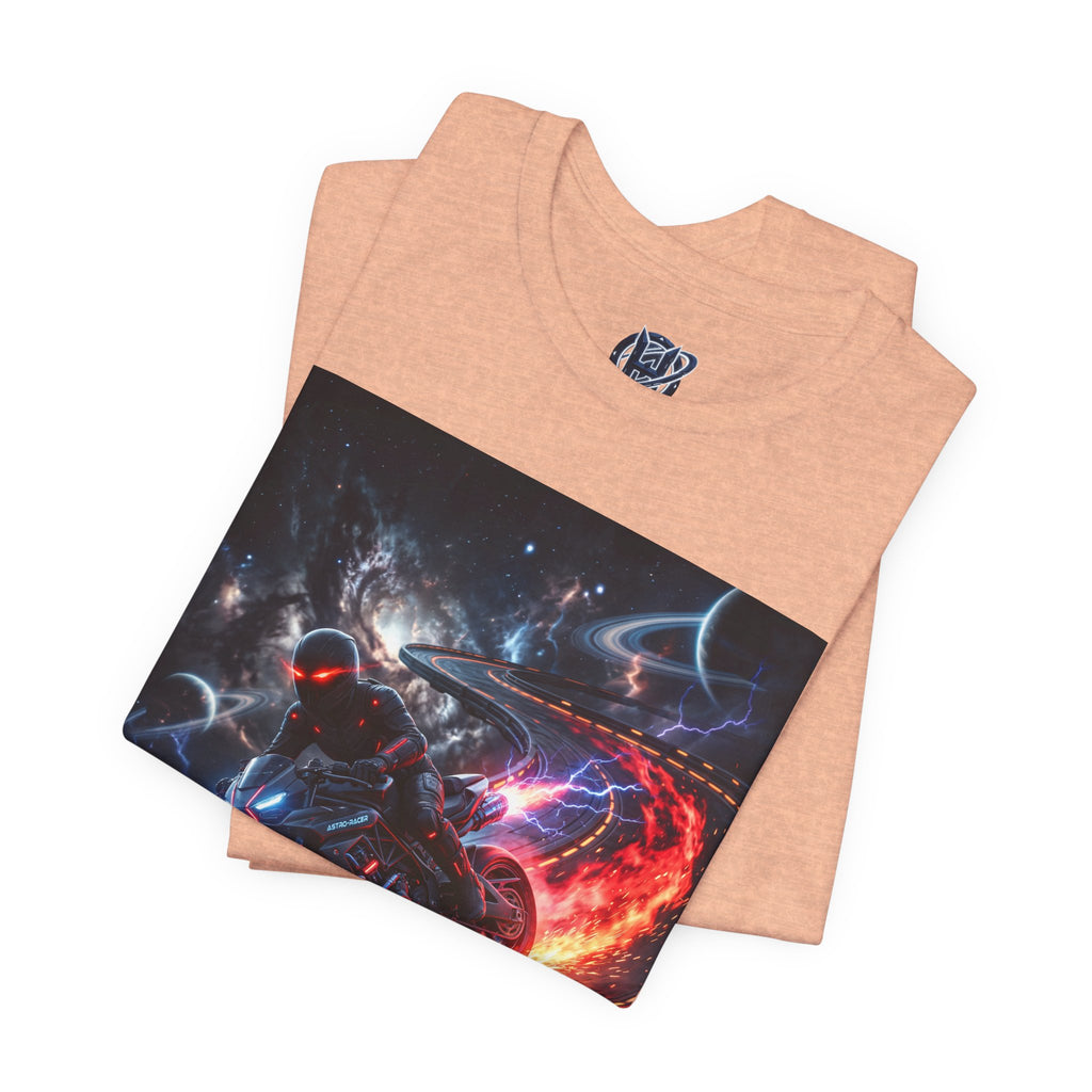 "Nitro-Void: Galactic Cyber-Rider Racing Tee"
