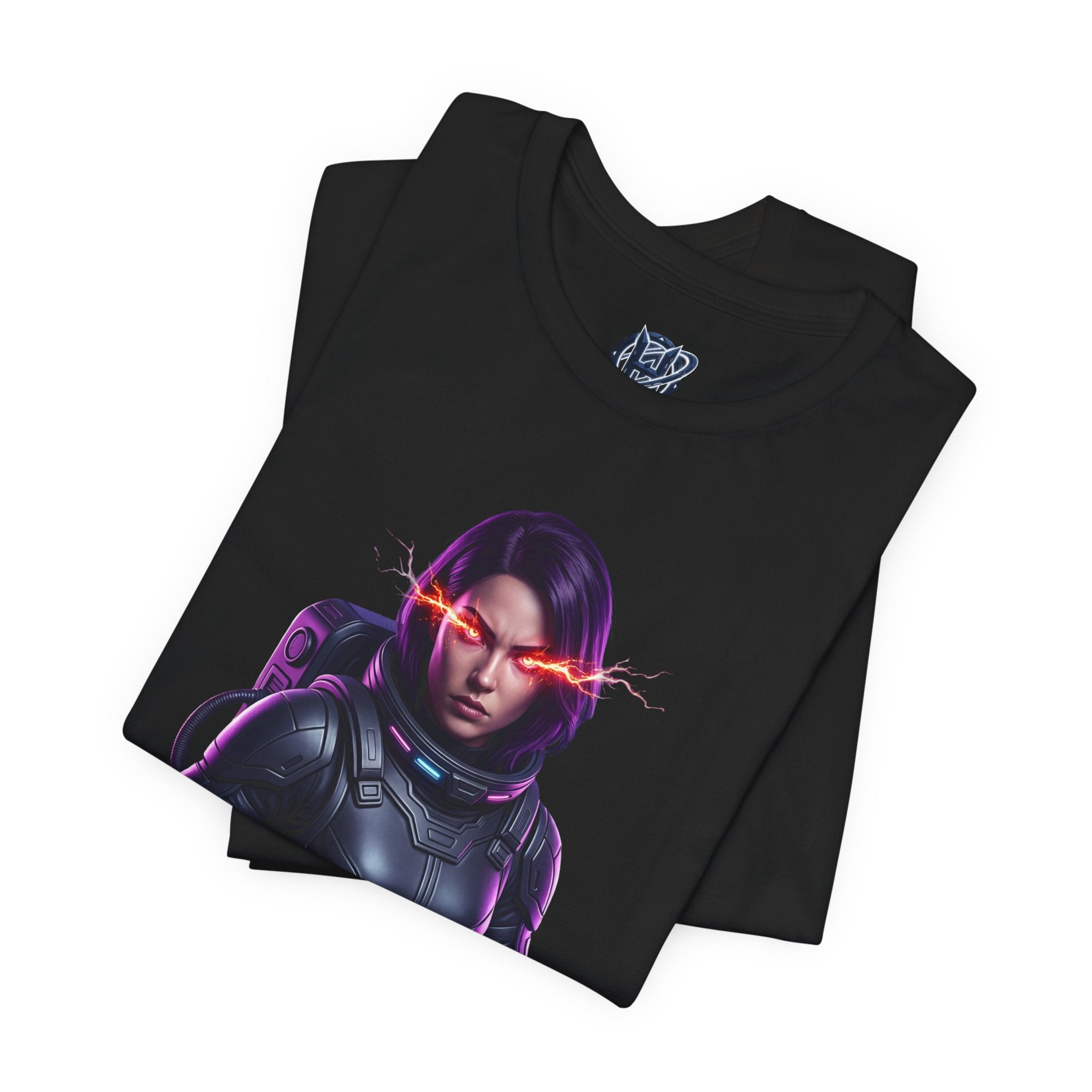 "Hyper-Nova: Red Flare Cyber-Empress Gaming Tee"