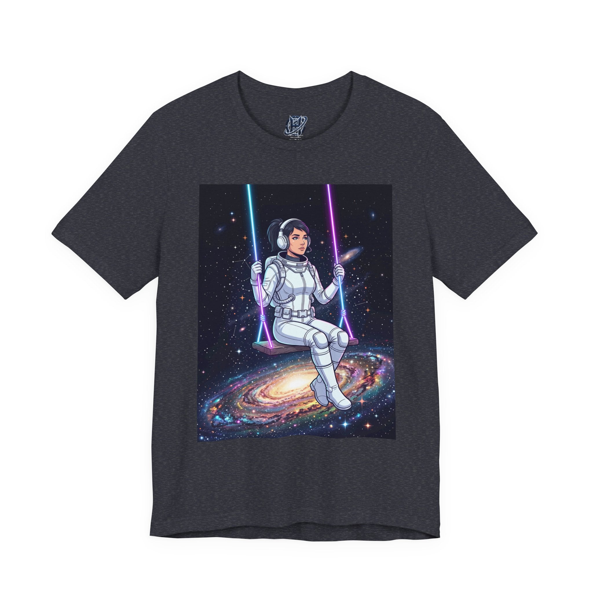 Astronaut on Galaxy Swing T‑Shirt