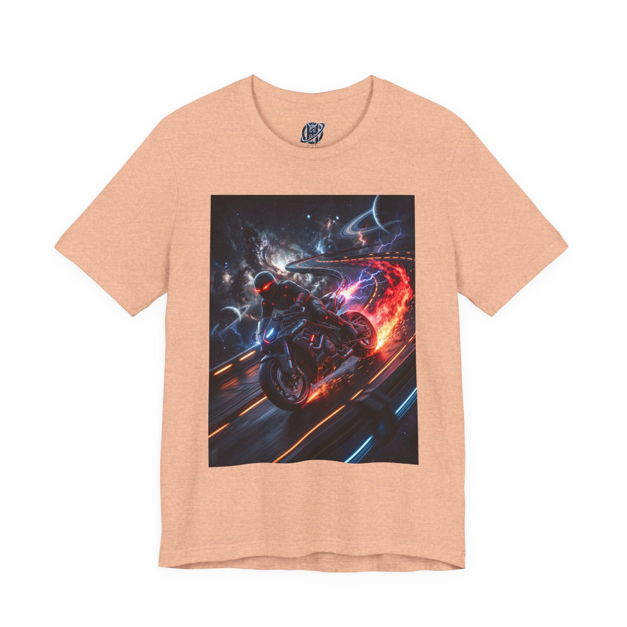 "Nitro-Void: Galactic Cyber-Rider Racing Tee"