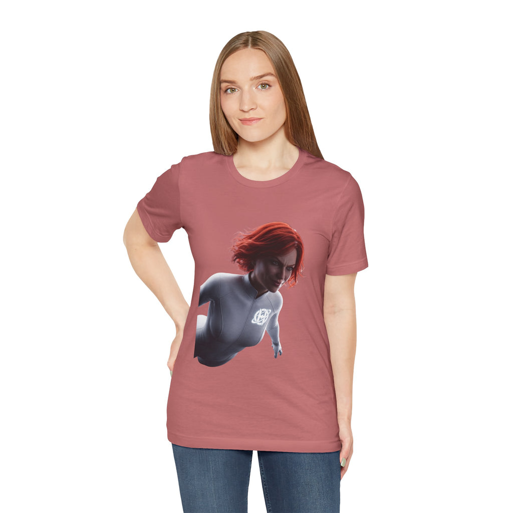 Superhero Flight T-Shirt — Red-Haired Flying Hero Graphic Tee