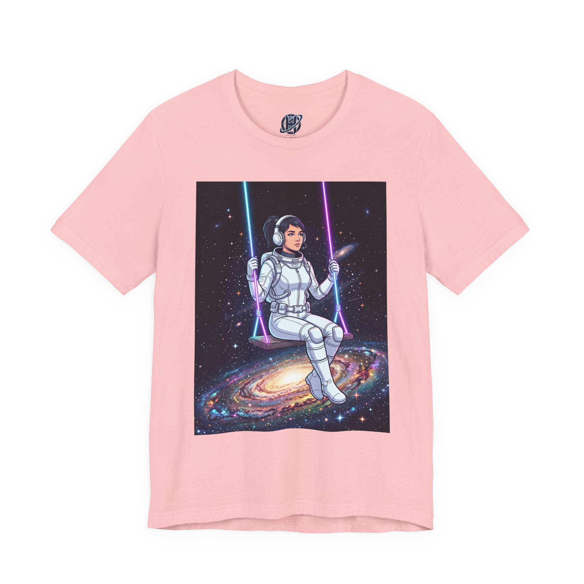 Astronaut on Galaxy Swing T‑Shirt