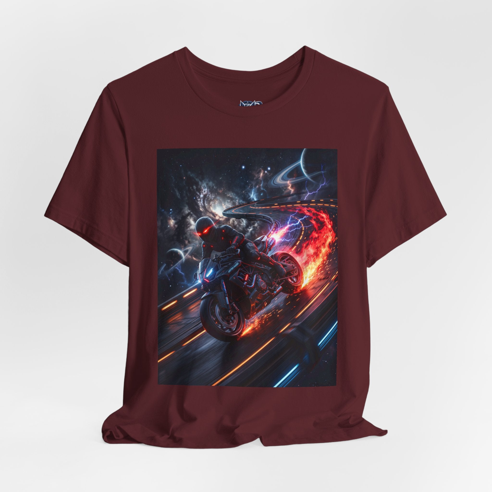 "Nitro-Void: Galactic Cyber-Rider Racing Tee"
