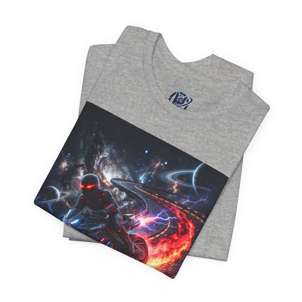 "Nitro-Void: Galactic Cyber-Rider Racing Tee"