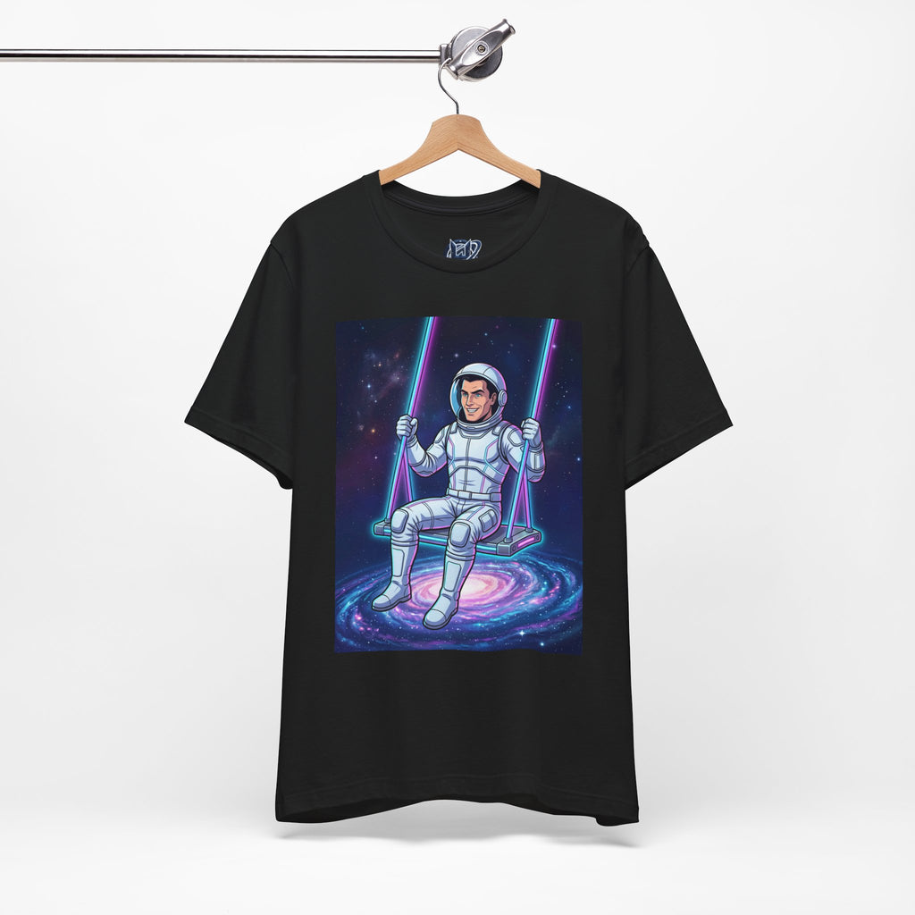 Astronaut Swing Tee – Retro Space Swinging Graphic T-Shirt