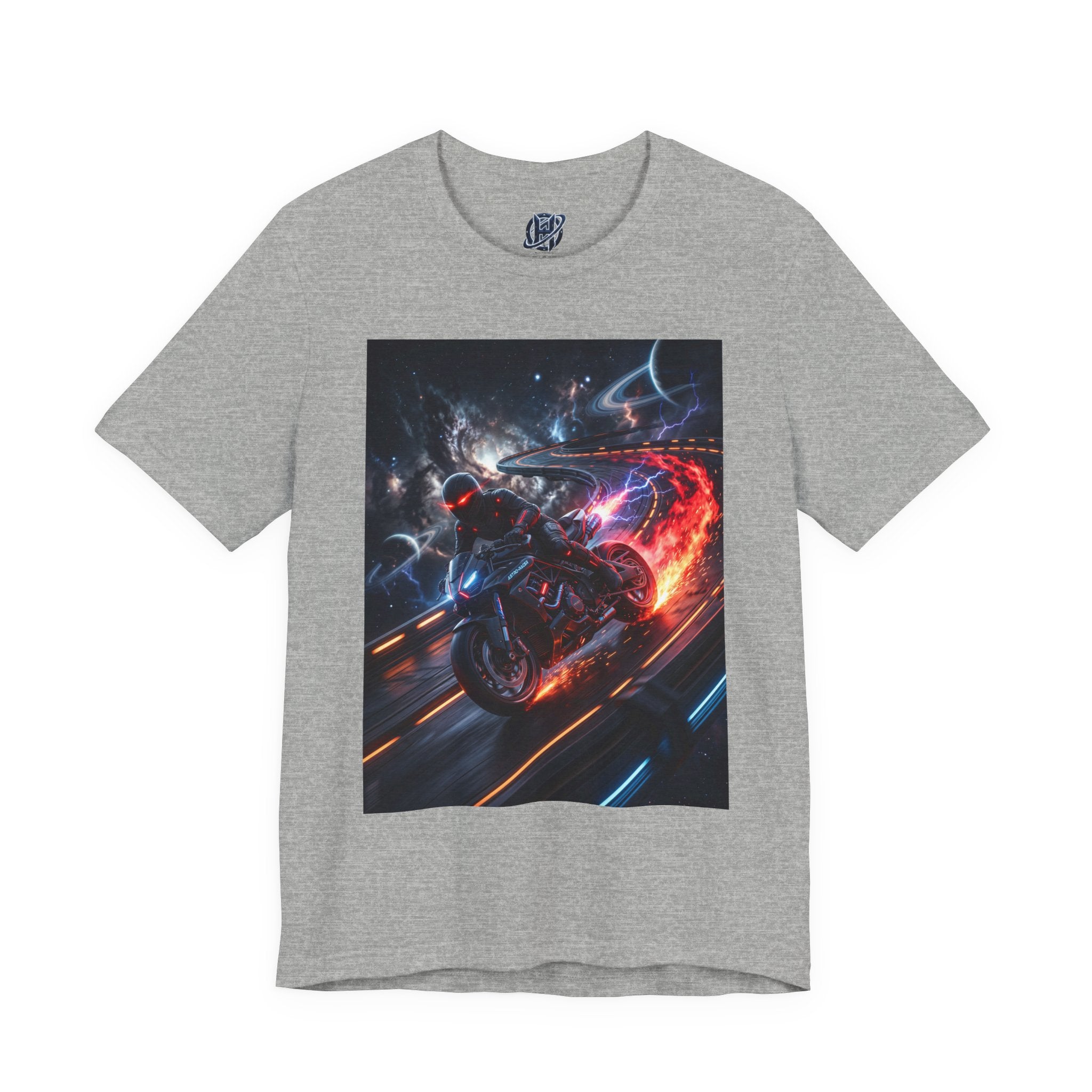 "Nitro-Void: Galactic Cyber-Rider Racing Tee"