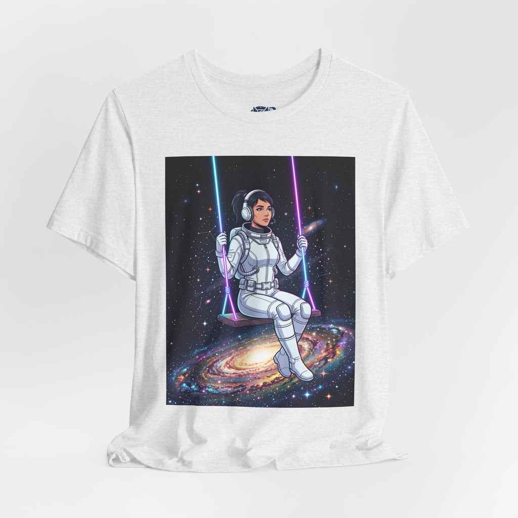 Astronaut on Galaxy Swing T‑Shirt