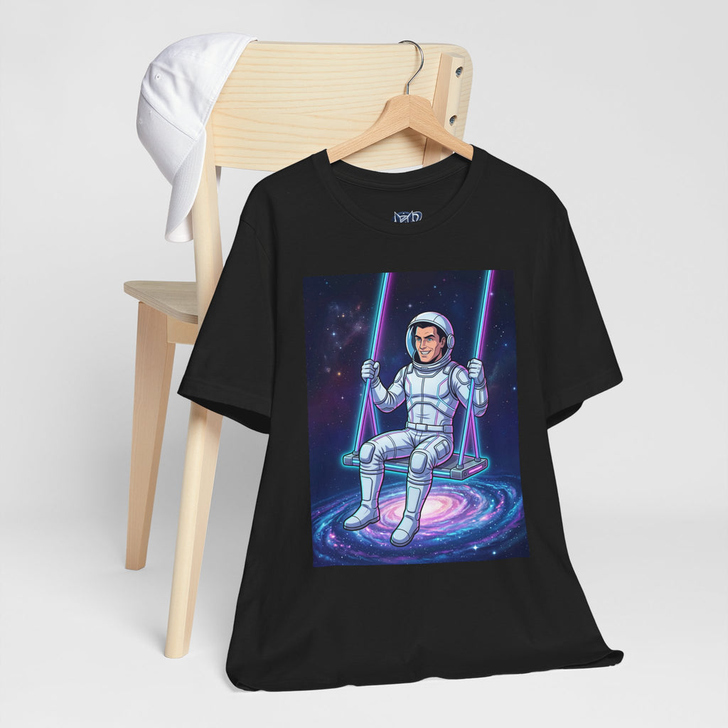 Astronaut Swing Tee – Retro Space Swinging Graphic T-Shirt
