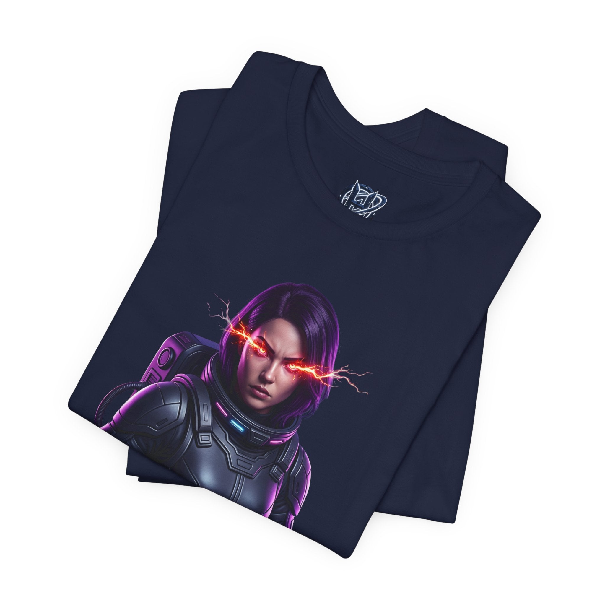 "Hyper-Nova: Red Flare Cyber-Empress Gaming Tee"