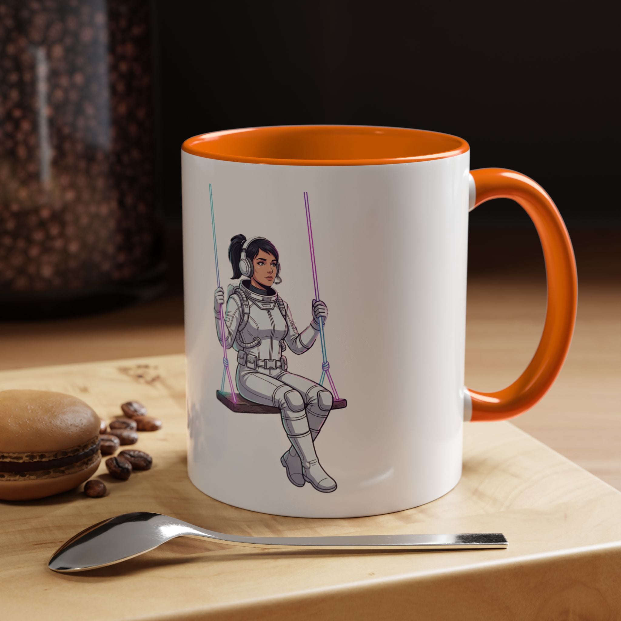"Galactic Soulmates: Matching Astronaut Couple Mug Set"