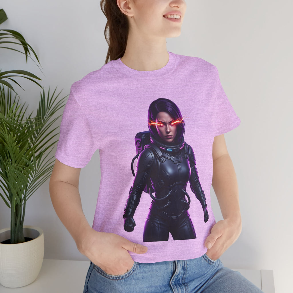 "Hyper-Nova: Red Flare Cyber-Empress Gaming Tee"