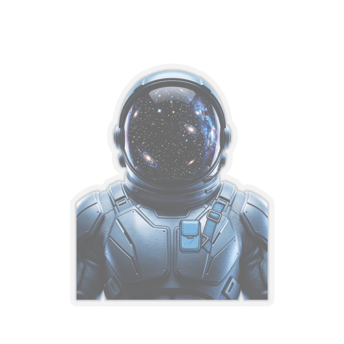 Astronaut Helmet Sticker — Cosmic Space Kiss-Cut Decal for Laptops & Gear