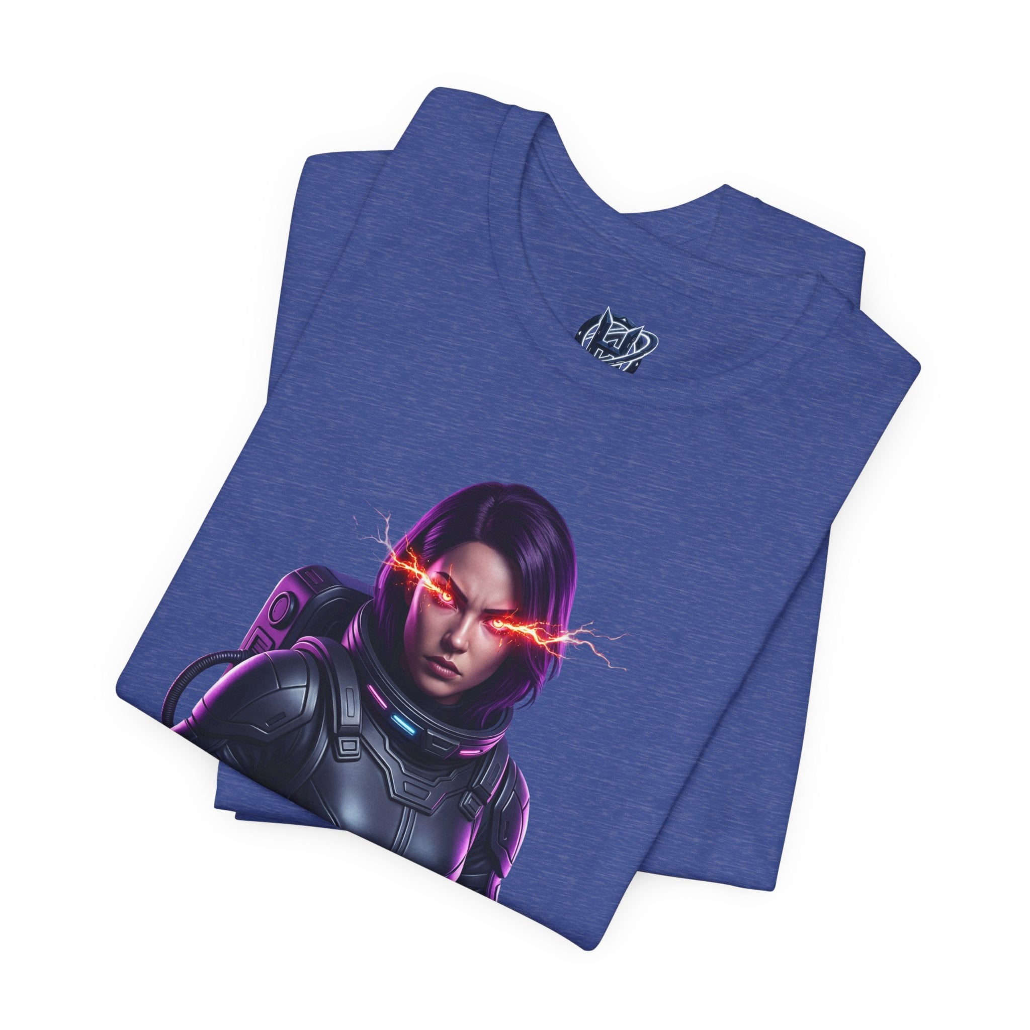 "Hyper-Nova: Red Flare Cyber-Empress Gaming Tee"
