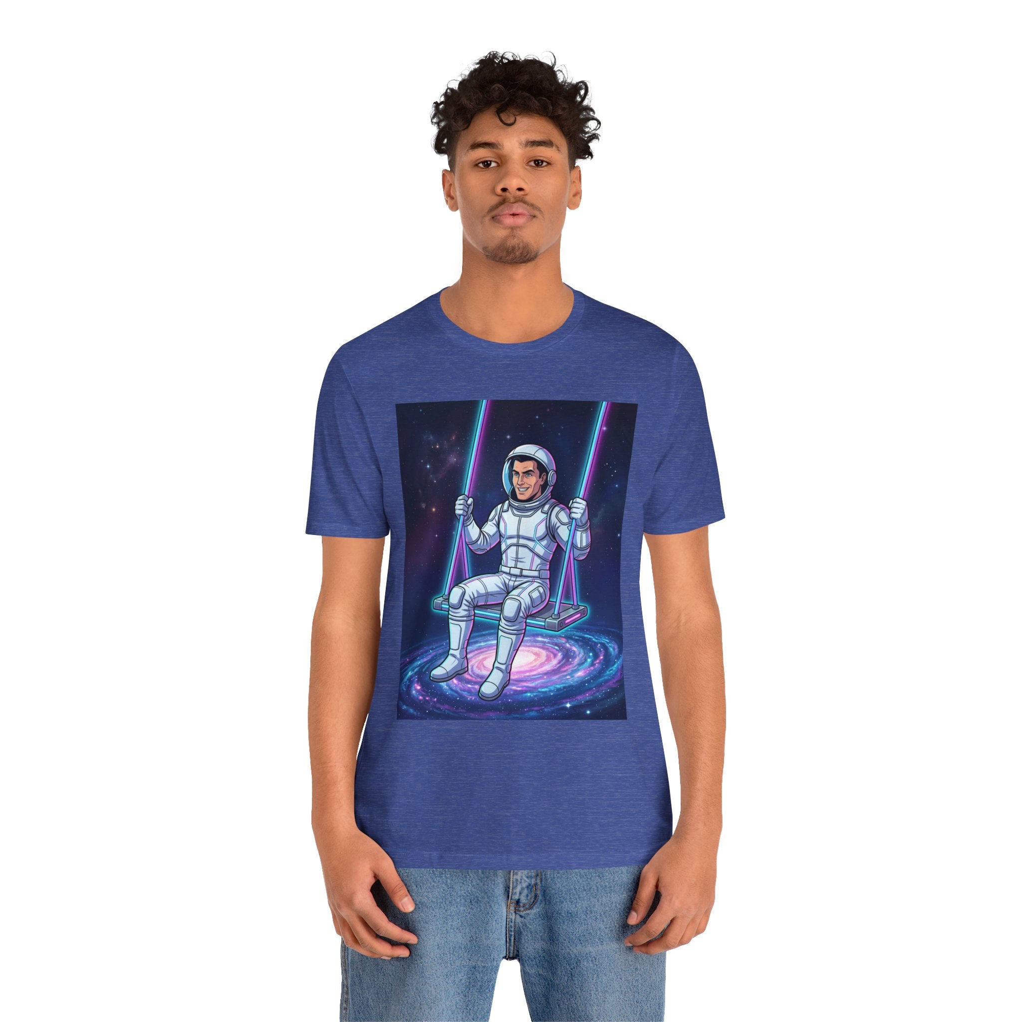 Astronaut Swing Tee – Retro Space Swinging Graphic T-Shirt