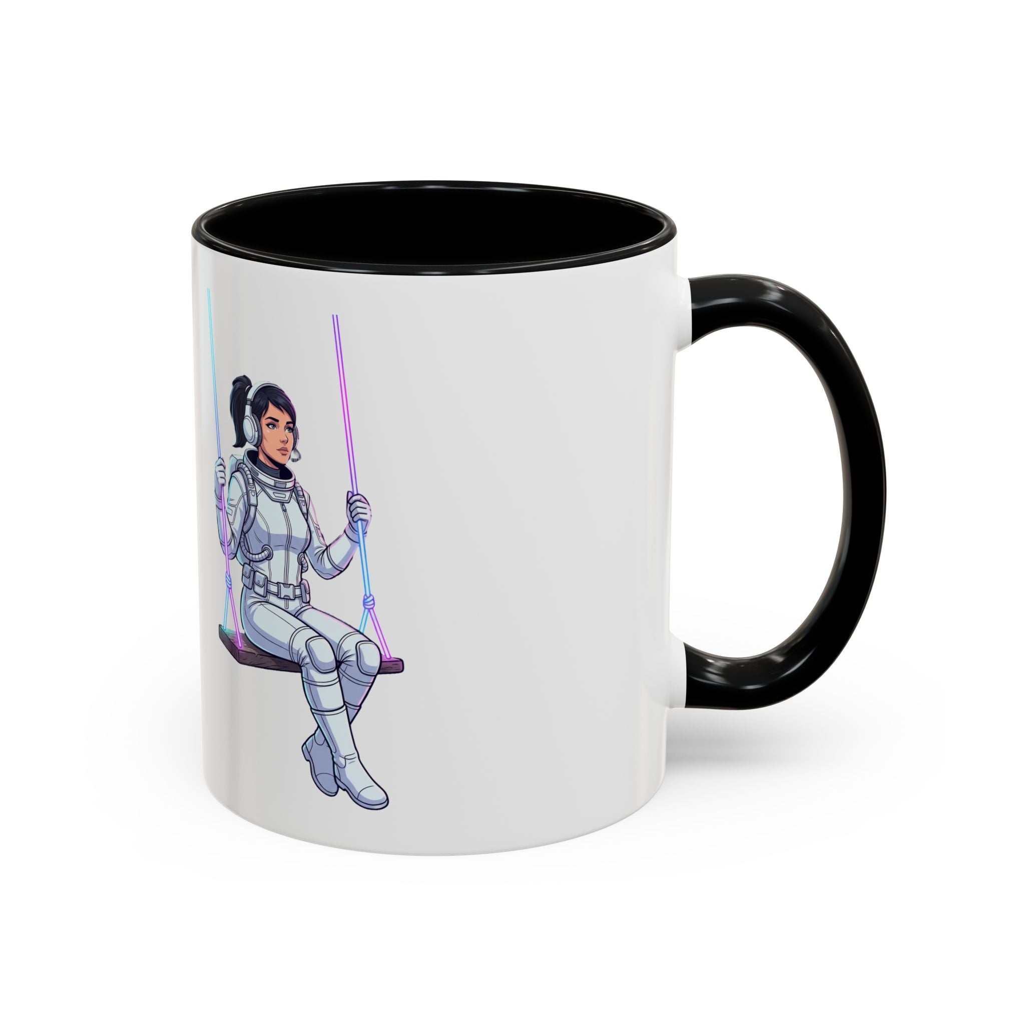 "Galactic Soulmates: Matching Astronaut Couple Mug Set"
