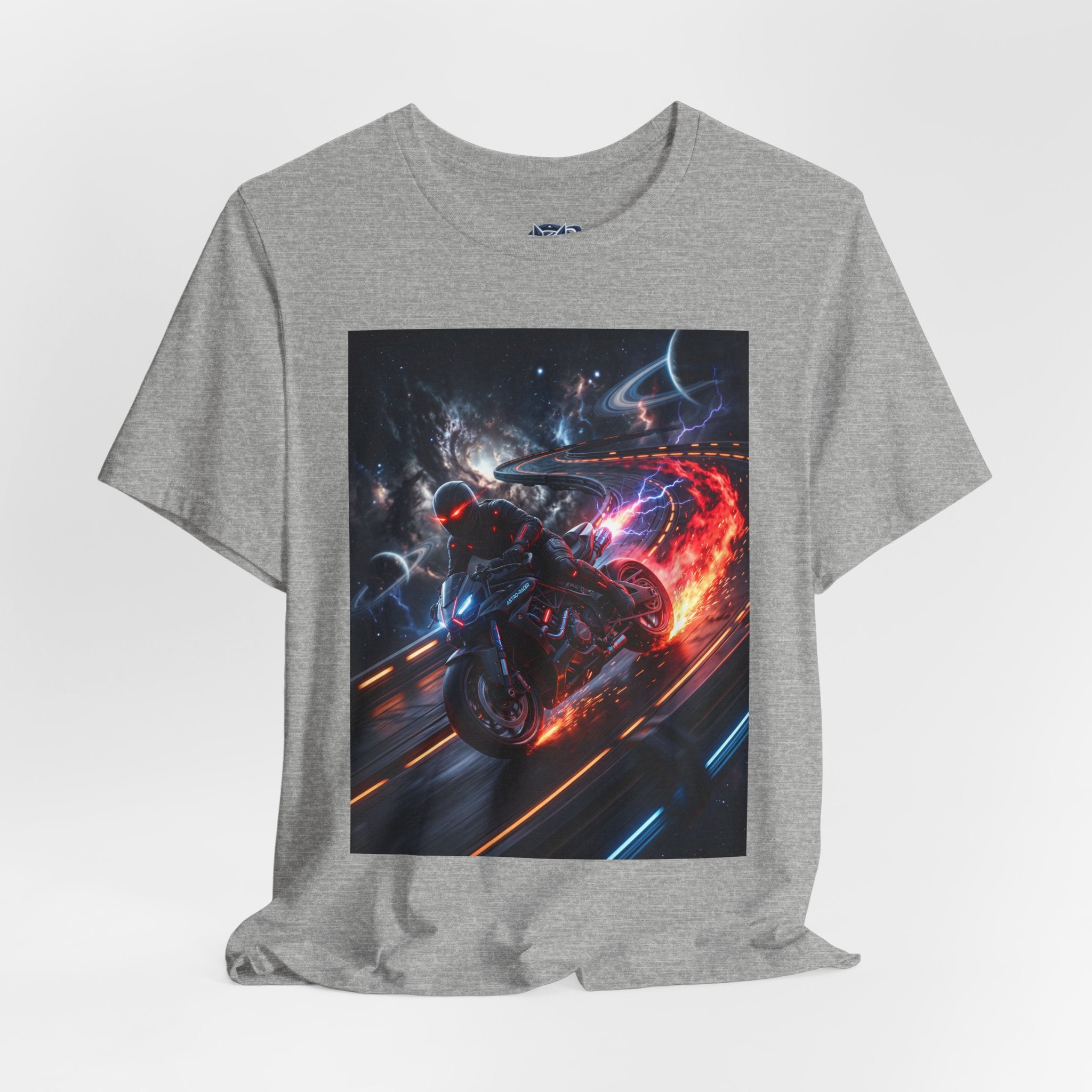 "Nitro-Void: Galactic Cyber-Rider Racing Tee"