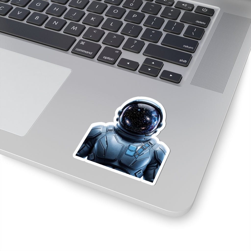Astronaut Helmet Sticker — Cosmic Space Kiss-Cut Decal for Laptops & Gear