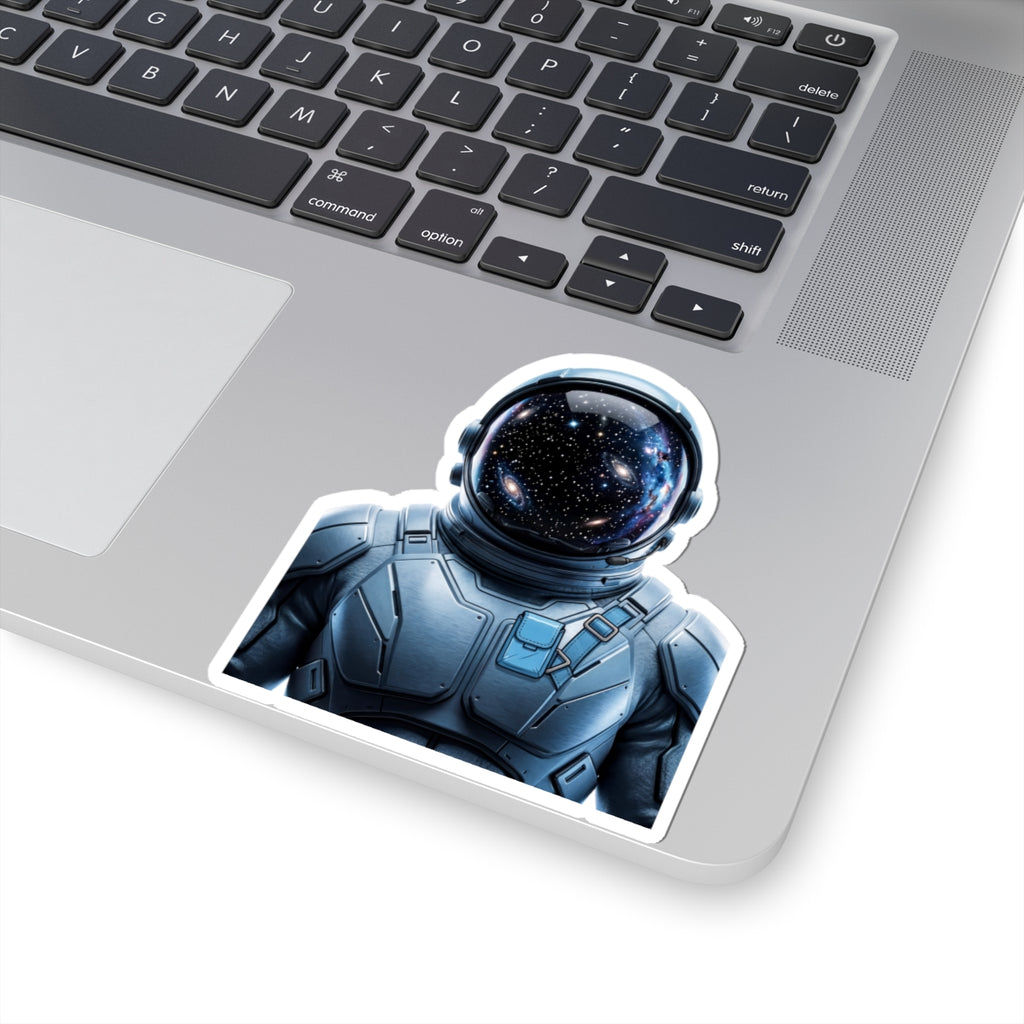 Astronaut Helmet Sticker — Cosmic Space Kiss-Cut Decal for Laptops & Gear