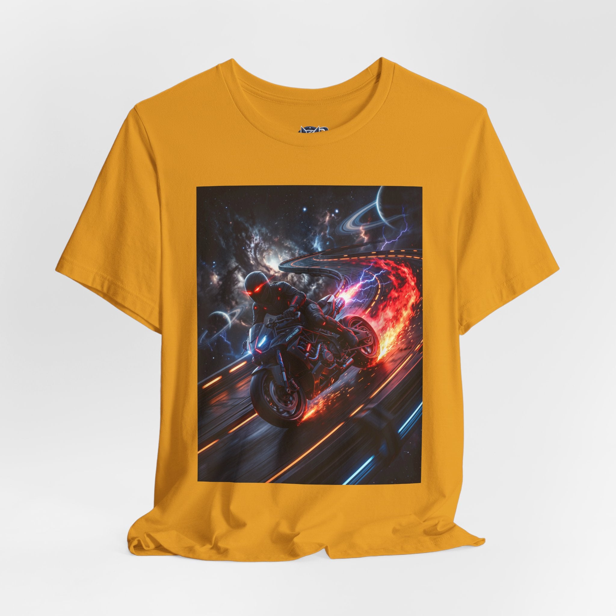 "Nitro-Void: Galactic Cyber-Rider Racing Tee"