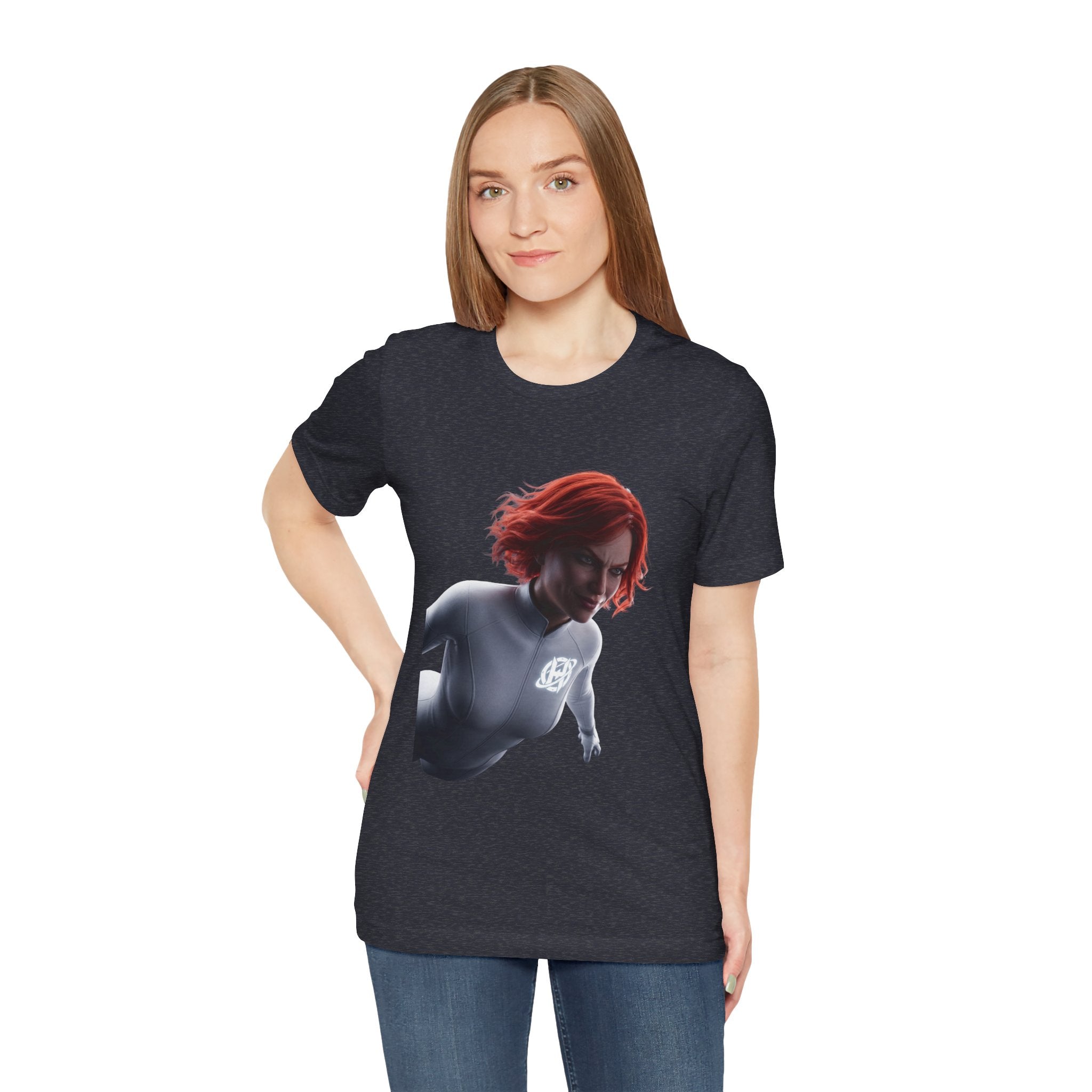 Superhero Flight T-Shirt — Red-Haired Flying Hero Graphic Tee