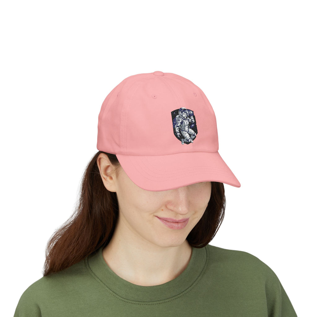 "Celestial Empress: Premium Female Astronaut Embroidered Cap"